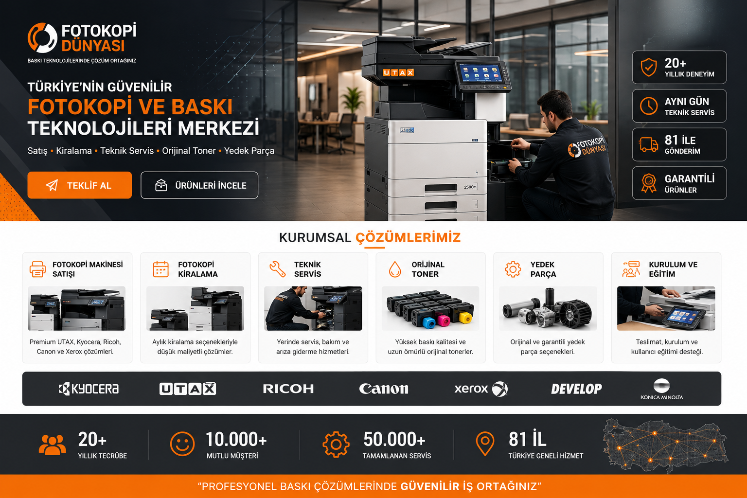 Türkiye'nin Güvenilir Fotokopi ve Baskı Teknolojileri Merkezi